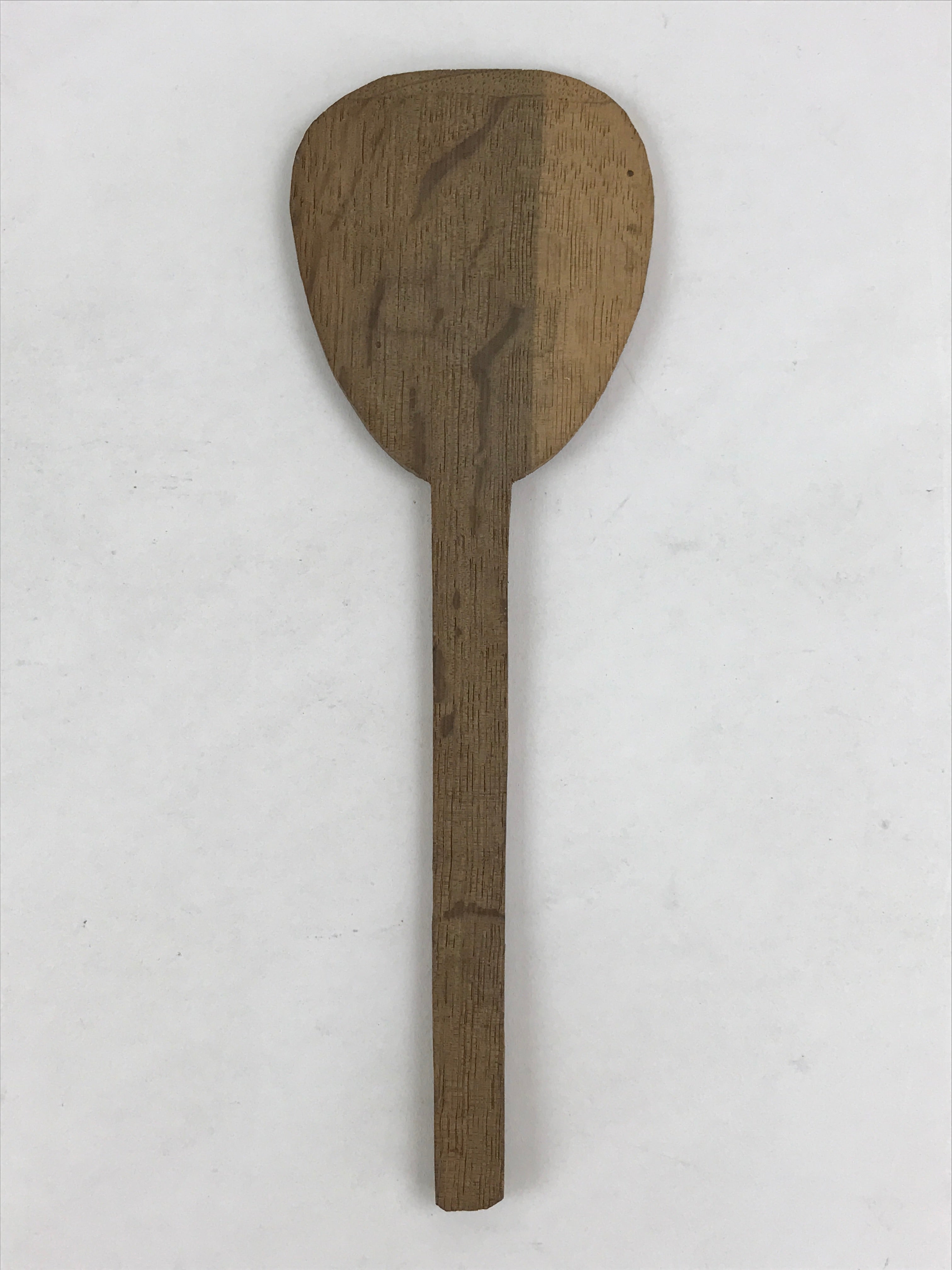 Antique Japanese Wooden Sushi Rice Paddle Spatula Scoop Brown Shamoji JK532