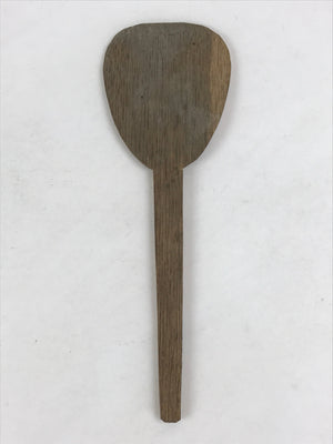 Antique Japanese Wooden Sushi Rice Paddle Spatula Scoop Brown Shamoji JK534