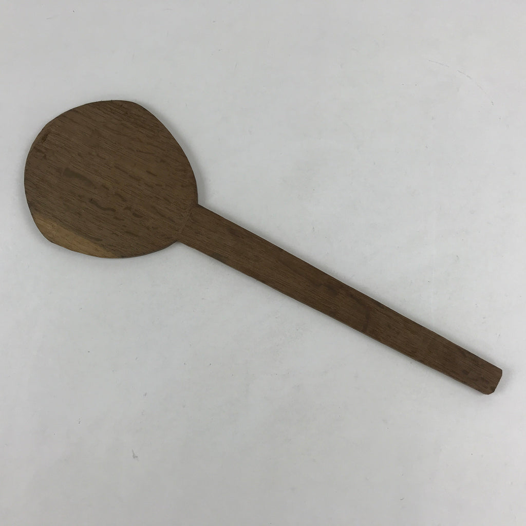 Antique Japanese Wooden Sushi Rice Paddle Spatula Scoop Brown Shamoji JK535