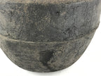Antique Meiji Era Japanese Cast Iron Hanging Cook Pot Black Irori Hearth C25