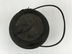 Antique Meiji Era Japanese Cast Iron Hanging Cook Pot Black Irori Hearth C25