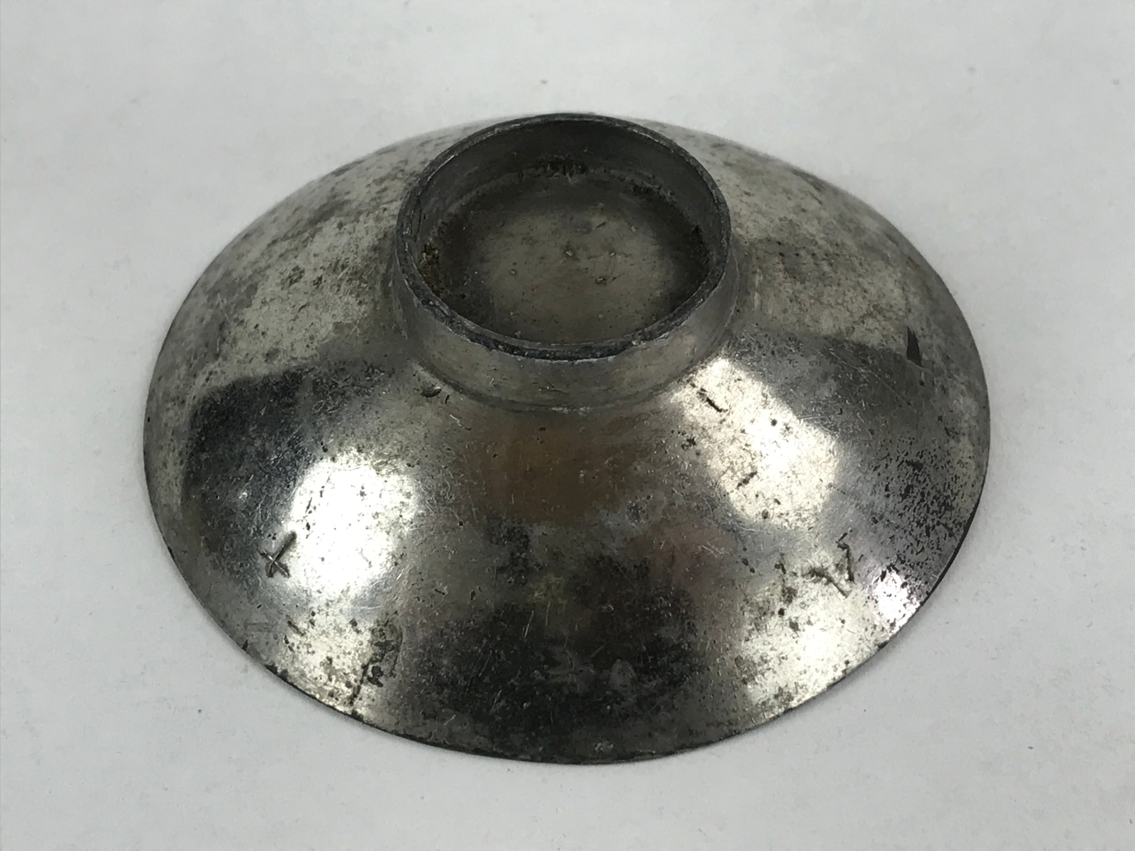 Antique Russo Japanese War Copper Silver Plated Sake Cup Sakazuki Guinomi C1895