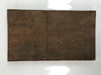 Antique Taisho Japanese Paper Mache Storage Box Hariko Craft Kanji Brown JK709