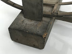 Antique Taisho Japanese Wooden Manual Spinning Wheel Itoguruma Silk Cotton JK861