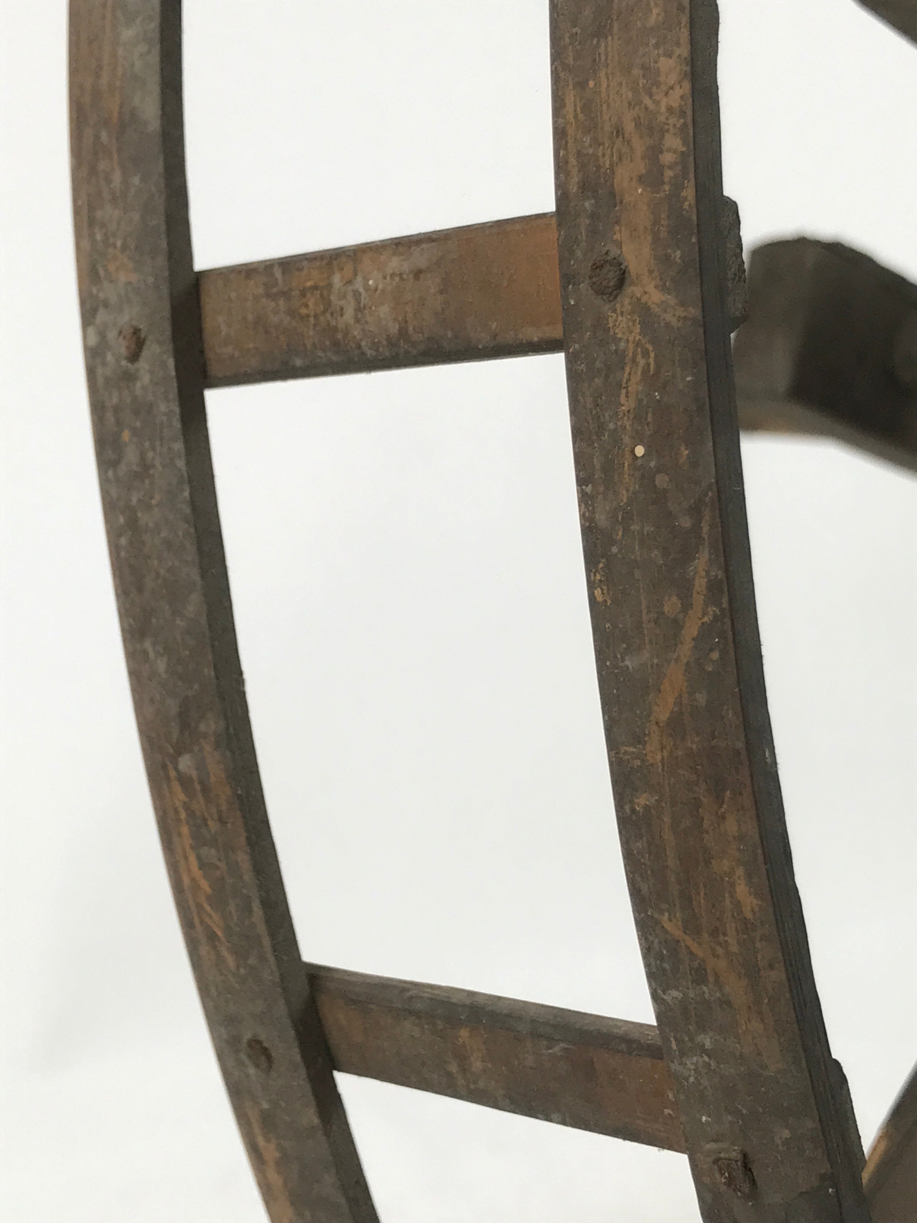 Antique Taisho Japanese Wooden Manual Spinning Wheel Itoguruma Silk Cotton JK861