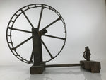 Antique Taisho Japanese Wooden Manual Spinning Wheel Itoguruma Silk Cotton JK861