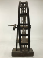 Antique Taisho Japanese Wooden Manual Spinning Wheel Itoguruma Silk Cotton JK861