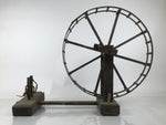 Antique Taisho Japanese Wooden Manual Spinning Wheel Itoguruma Silk Cotton JK861
