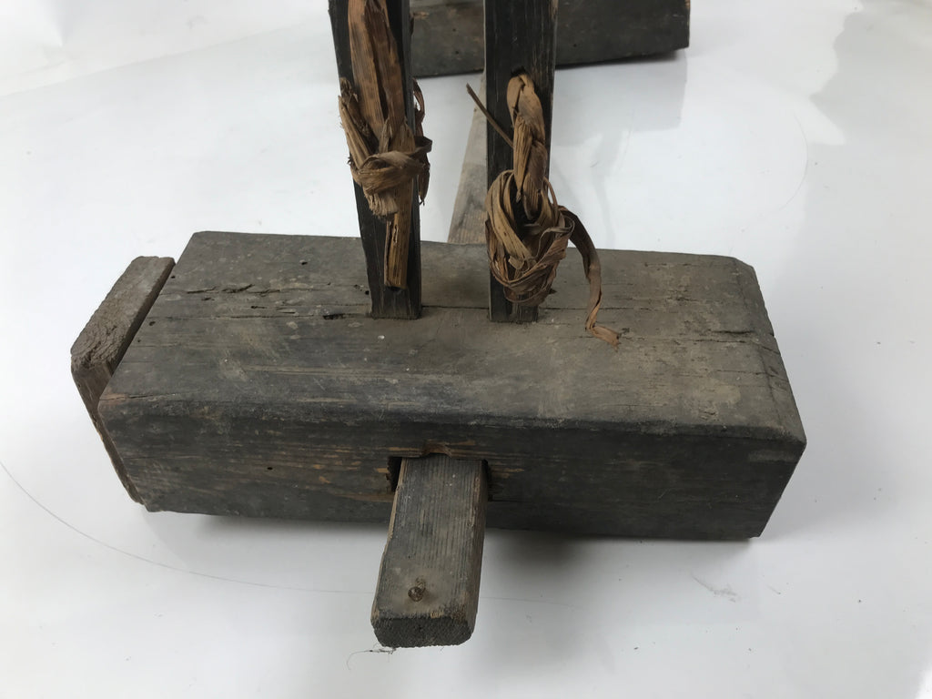 Antique Taisho Japanese Wooden Manual Spinning Wheel Itoguruma Silk Cotton JK861