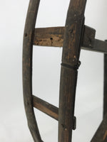 Antique Taisho Japanese Wooden Manual Spinning Wheel Itoguruma Silk Cotton JK861