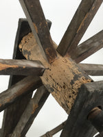 Antique Taisho Japanese Wooden Manual Spinning Wheel Itoguruma Silk Cotton JK861