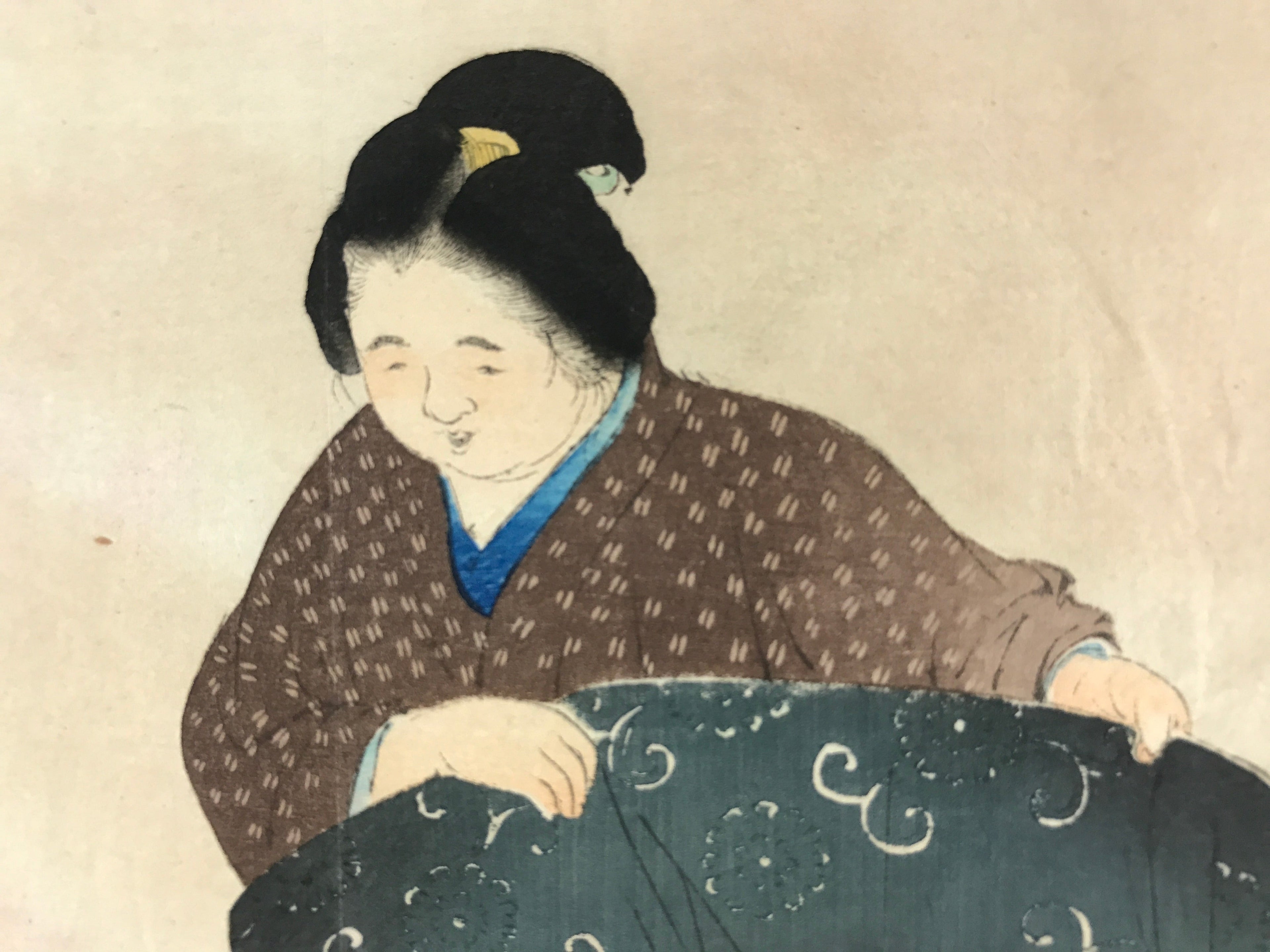 Antique c1890 Japanese Ukiyoe Woodblock Print Mizuno Toshikata FL224
