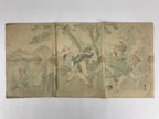 Antique c1895 Japanese Ukiyo-e Sino-Japanese War Hiroshige Woodblock Print FL219