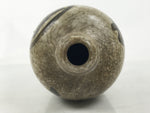 AntiqueJapanese Ceramic Sake Bottle Kayoi-Tokkuri Crackle Glaze Gray Black TS781