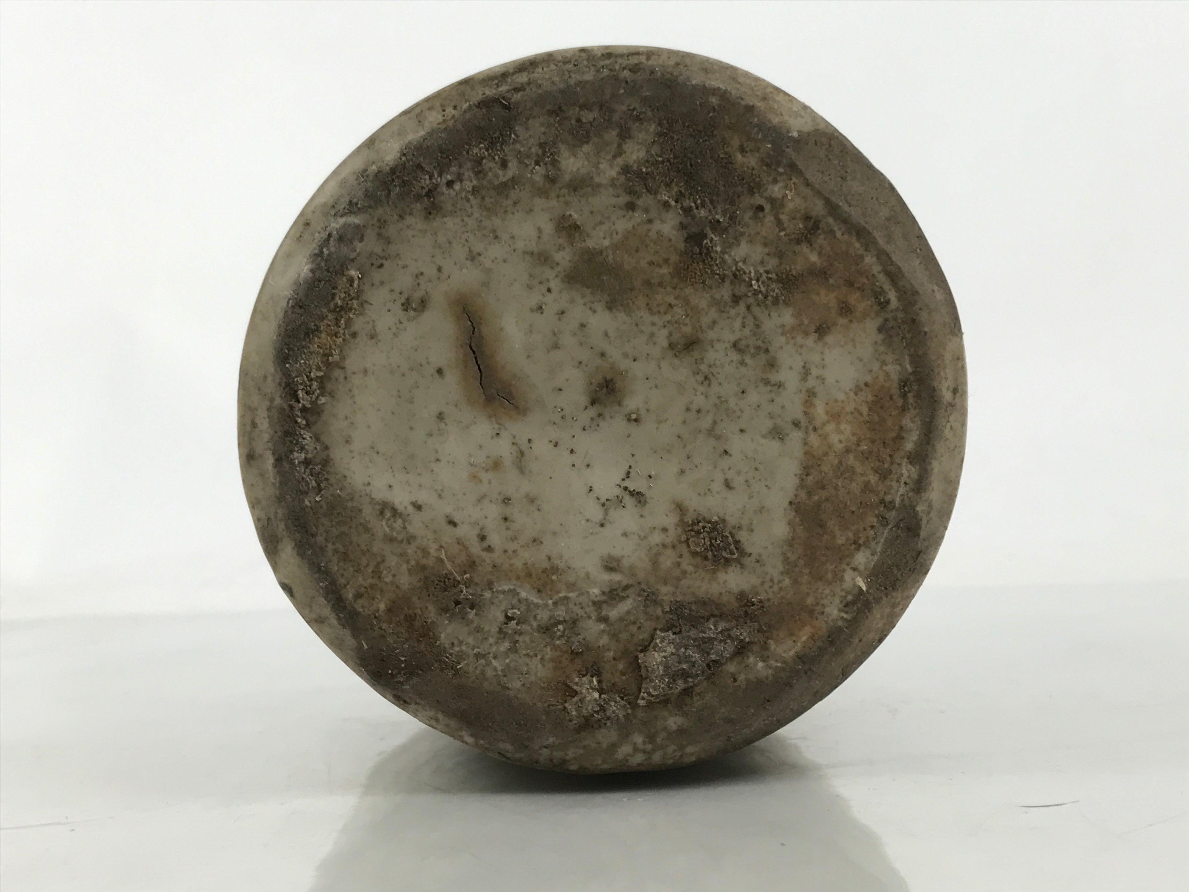 AntiqueJapanese Ceramic Sake Bottle Kayoi-Tokkuri Crackle Glaze Gray Black TS781