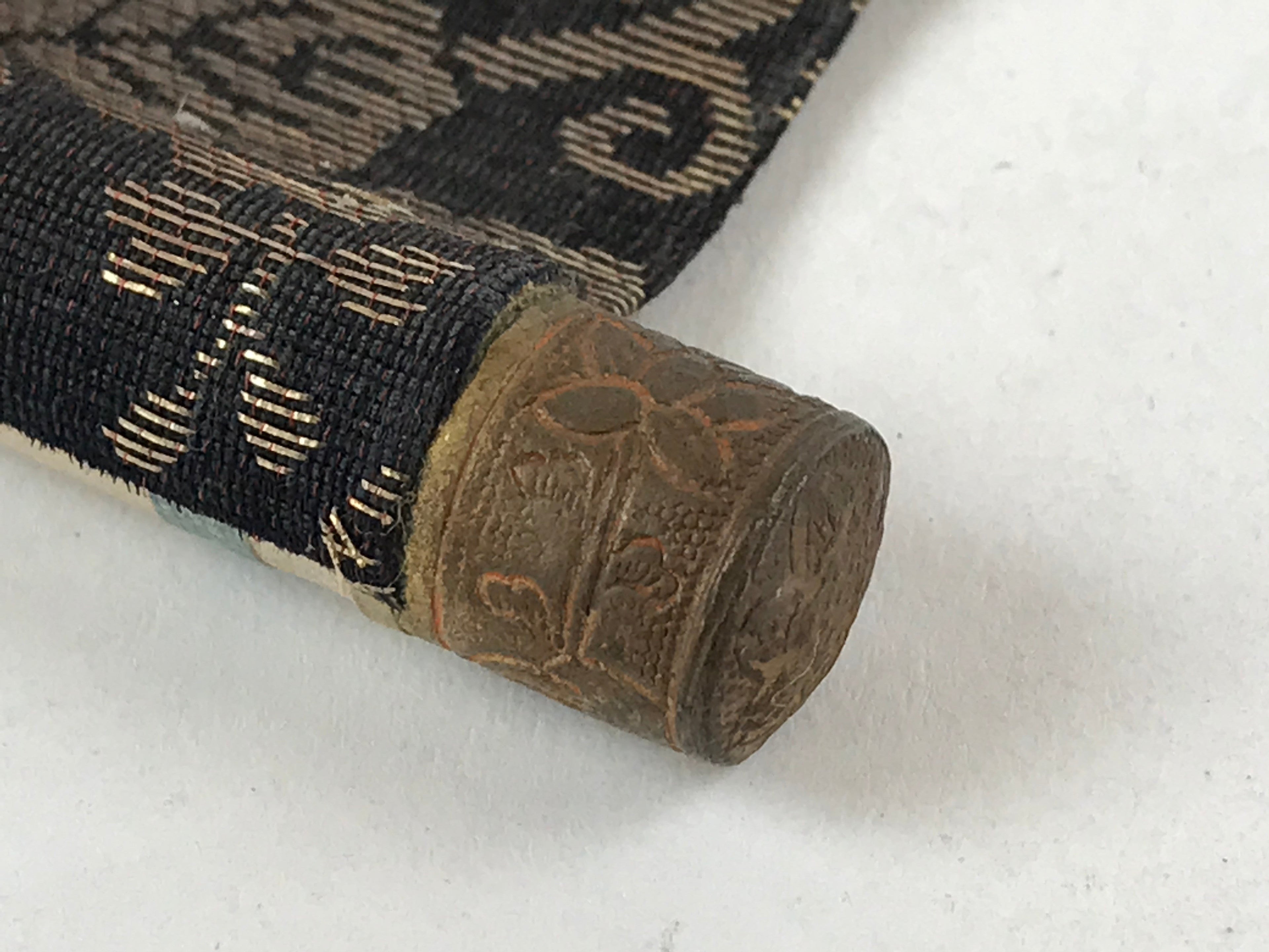 Buddhist Altar Fitting Amida Buddha Fabric Scroll Vtg Gold Red Gohonzon BA172