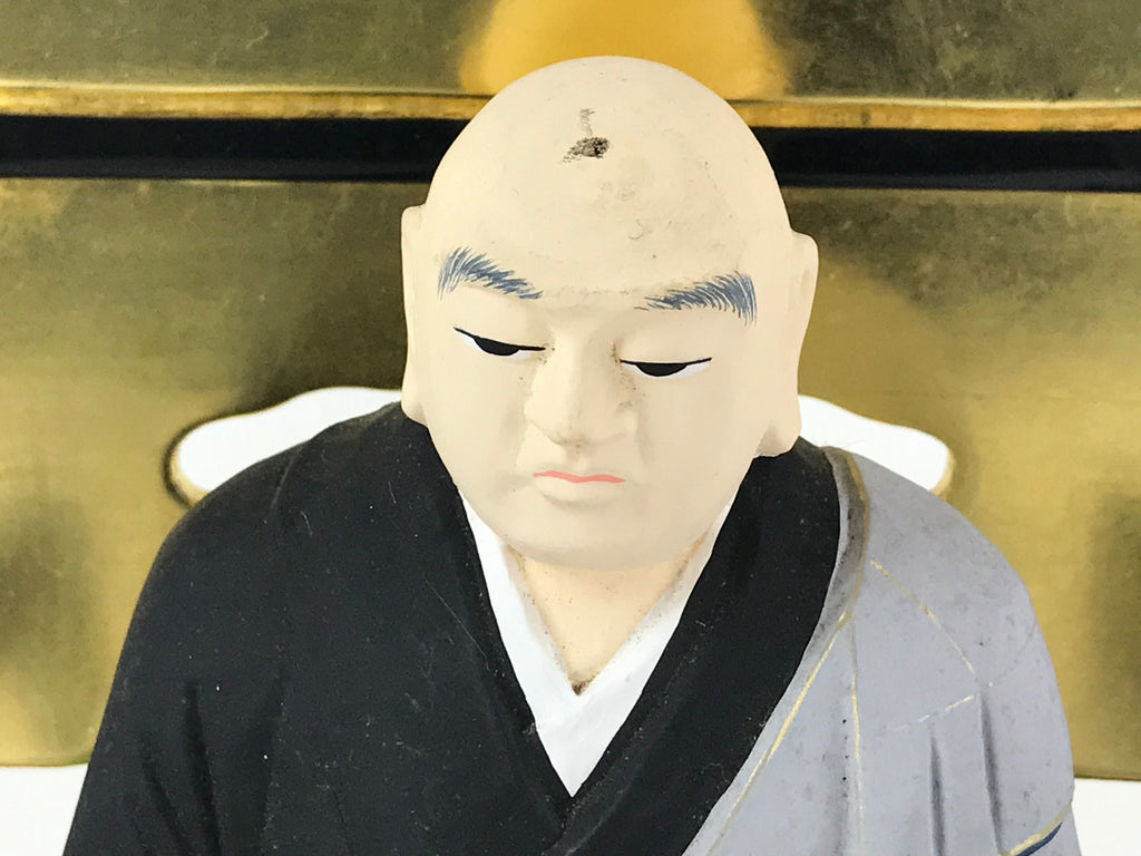 Buddhist Altar Fitting Dogen Zenji Figurine Vtg Lacquer Wood Soto Zen BA183