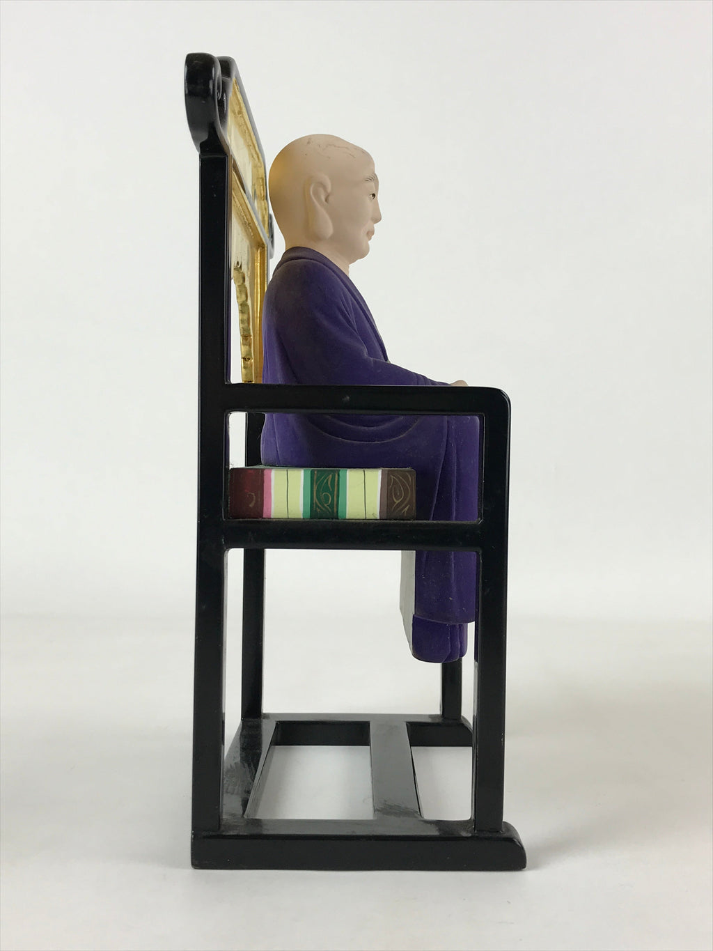 Buddhist Altar Fitting Keizan Zenji Figurine Vtg Lacquer Wood Soto Zen BA184