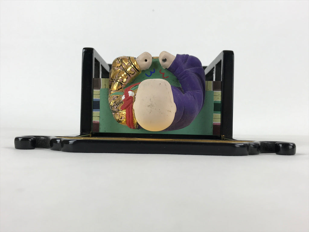 Buddhist Altar Fitting Keizan Zenji Figurine Vtg Lacquer Wood Soto Zen BA184