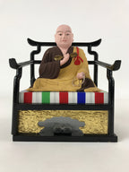 Buddhist Altar Fitting Kukai Kobo Daishi Vtg Figurine Wood Shingon School BA185