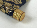 Buddhist Altar Fitting Rennyo Priest Fabric Scroll Vtg Gold Red Owakigake BA173