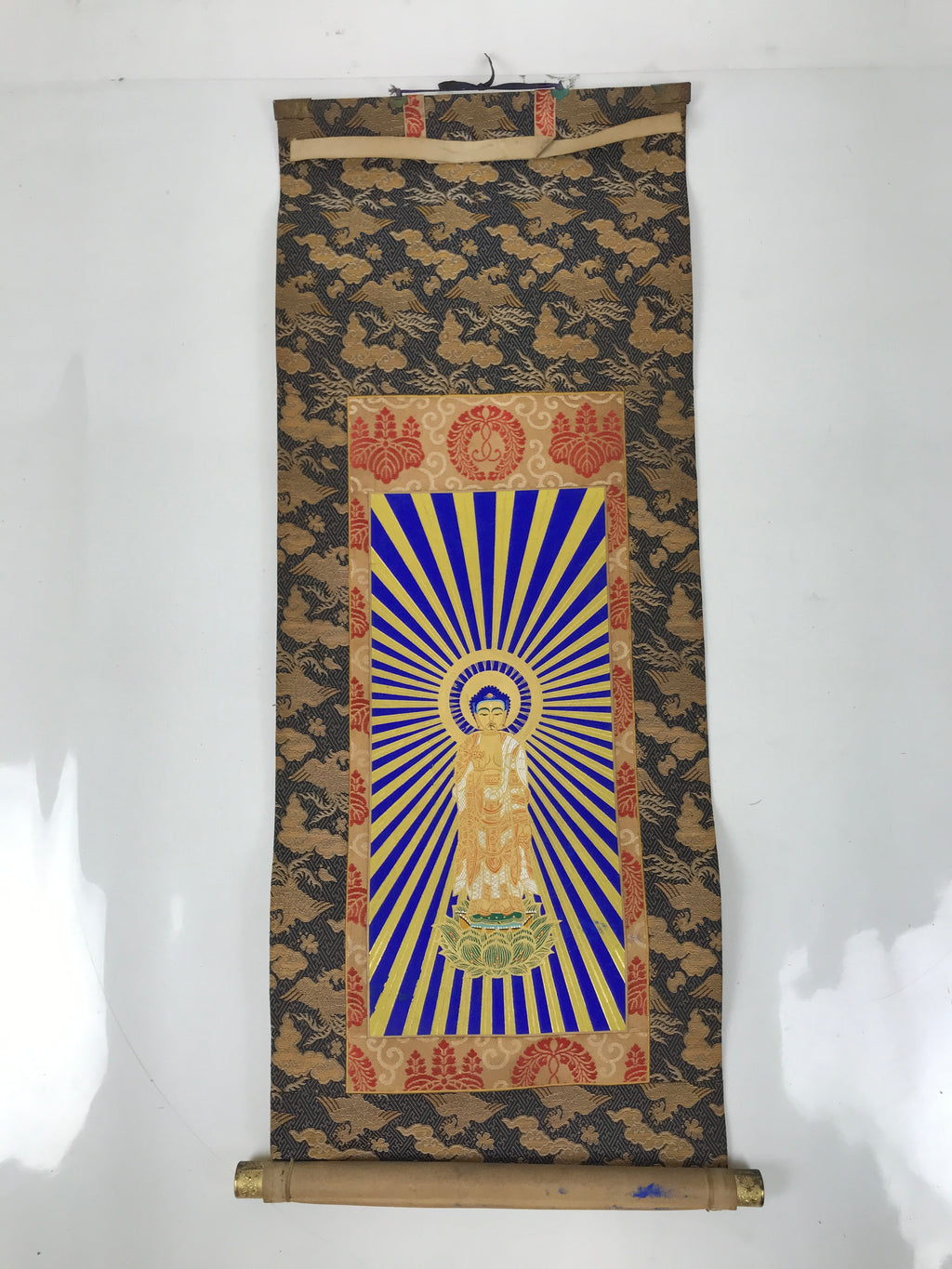 Buddhist Altar Fitting Scroll Vtg Amida Nyorai Gohonzon Otani Kakejiku BA715