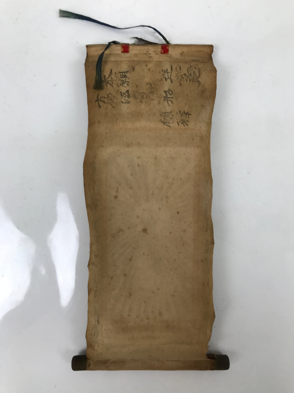Buddhist Altar Fitting Scroll Vtg Buddha Lotus Owakigake Paper Silk BA307