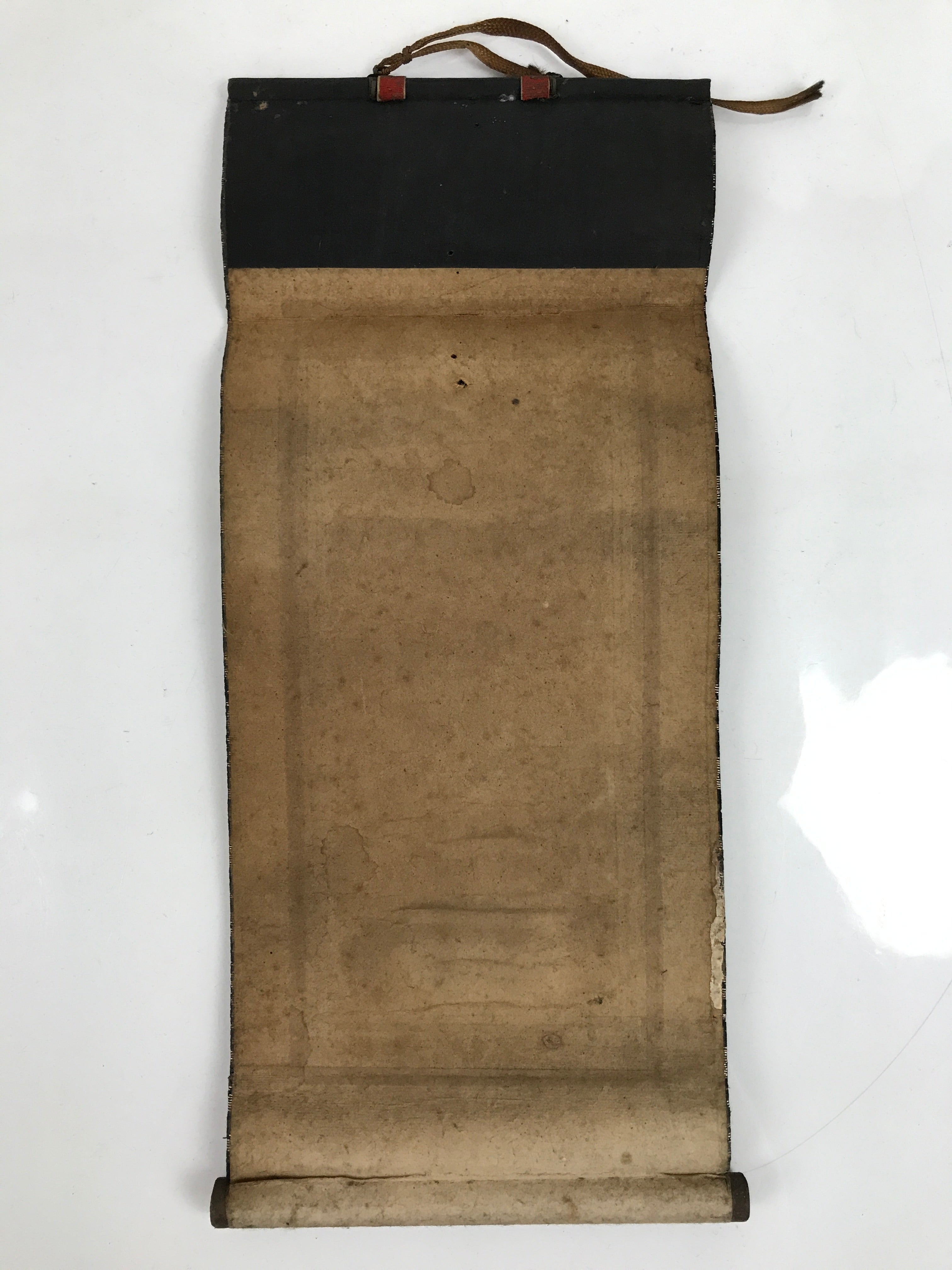 Buddhist Altar Fitting Scroll Vtg Kakejiku Namu Amida Butsu Paper Silk BA410