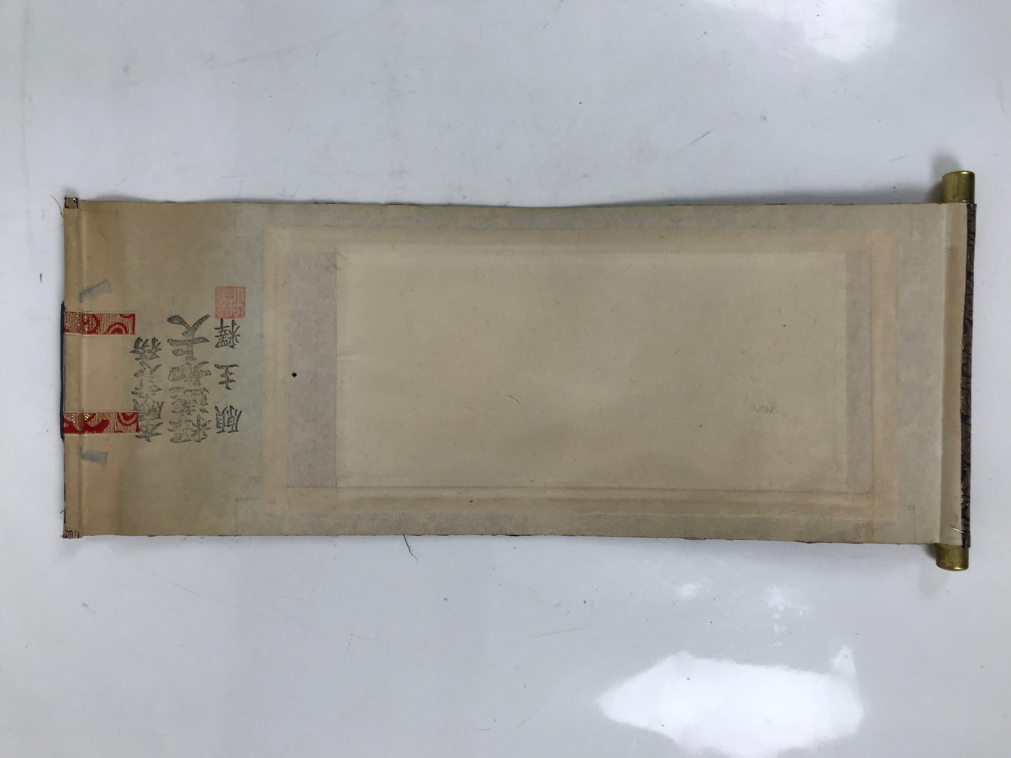 Buddhist Altar Fitting Scroll Vtg Rennyo Jodo Shinshu Kakejiku Wakigake BA711