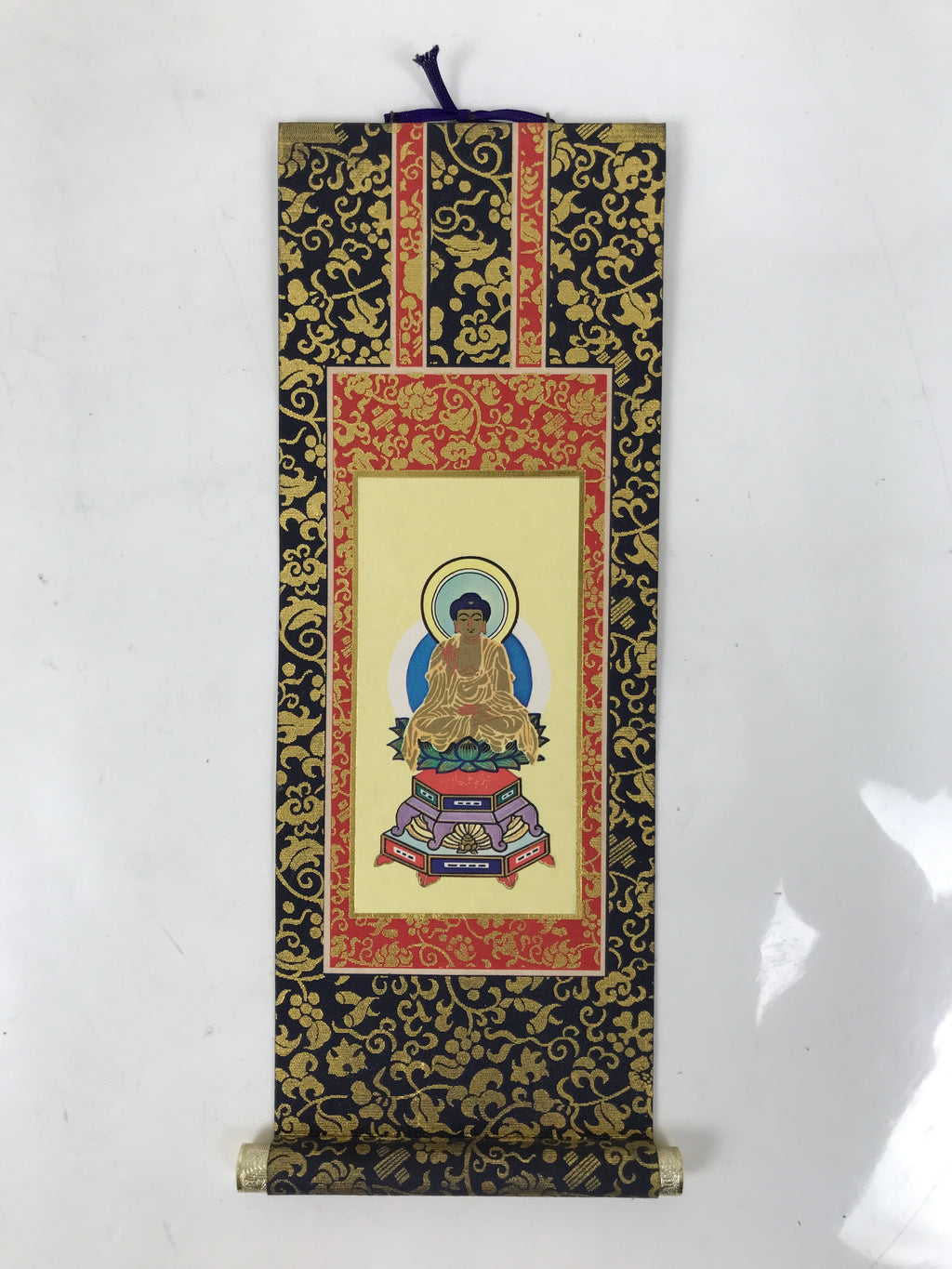 Buddhist Altar Fitting Scroll Vtg Shaka Nyorai Gohonzon Zen Soto Rinzai BA709