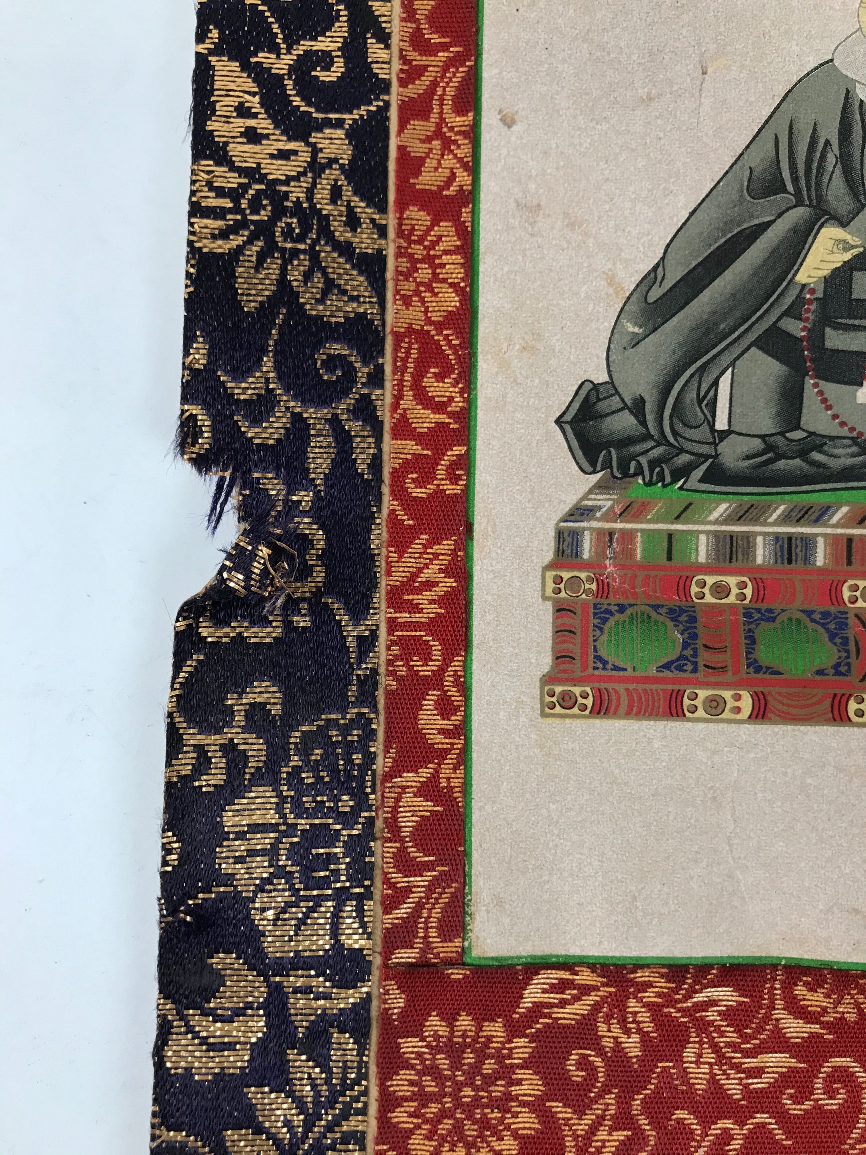 Buddhist Altar Fitting Scroll Vtg Shinran Jodo Shinshu Kakejiku Wakigake BA713