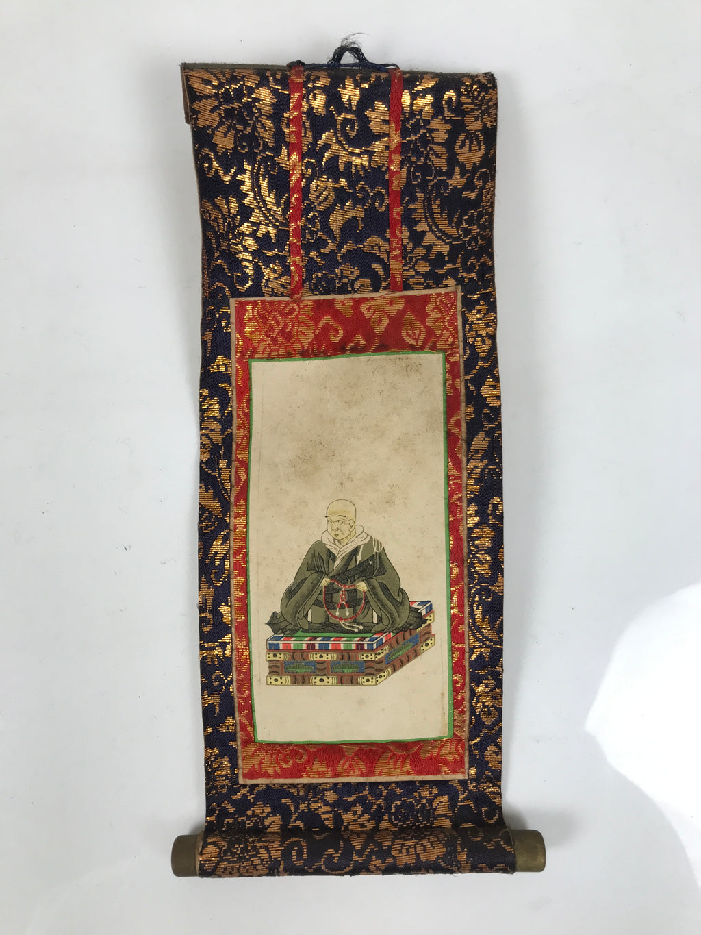 Buddhist Altar Fitting Scroll Vtg Shinran Jodo Shinshu Kakejiku Wakigake BA873