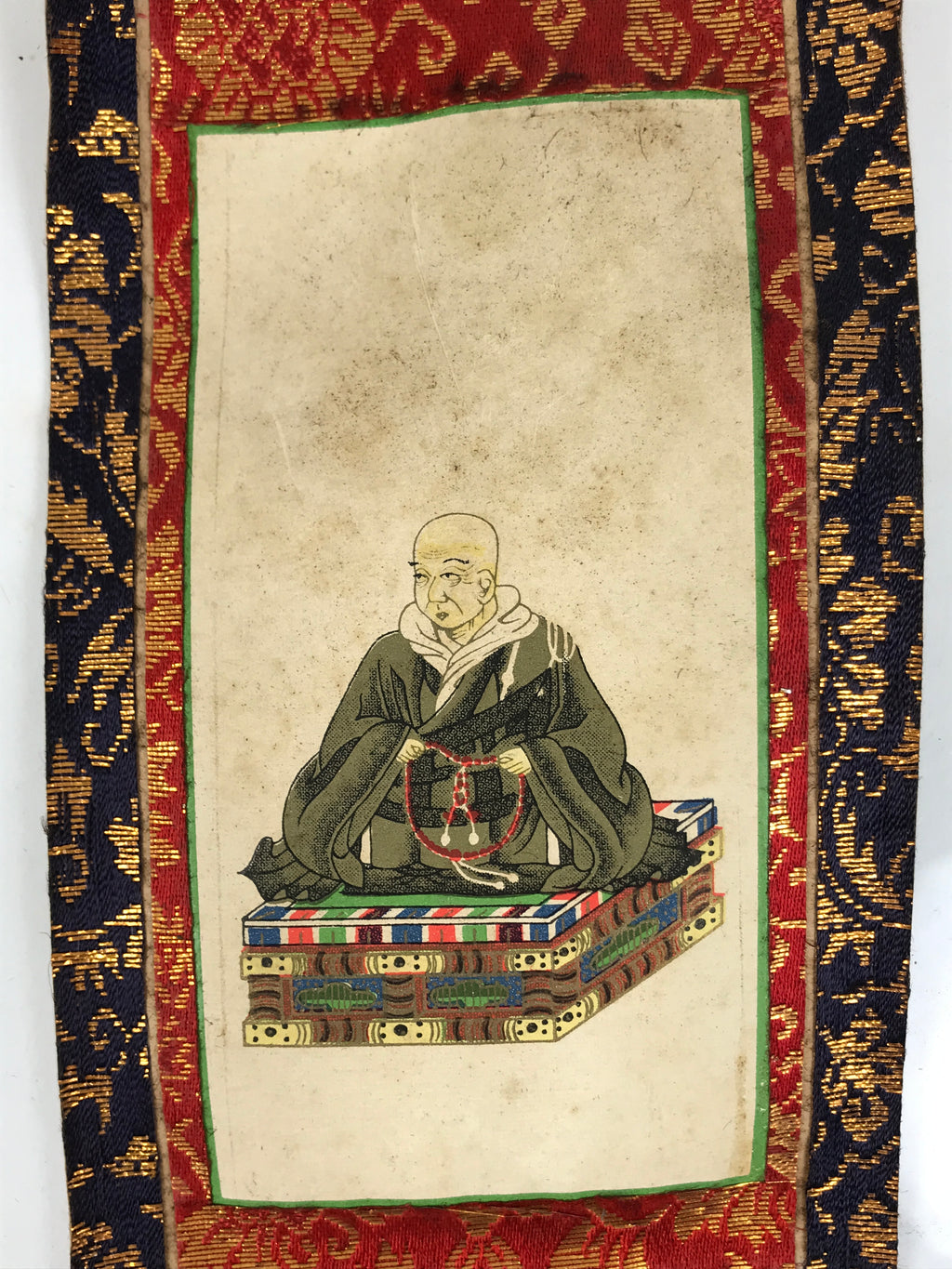 Buddhist Altar Fitting Scroll Vtg Shinran Jodo Shinshu Kakejiku Wakigake BA873