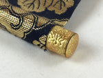 Buddhist Altar Fitting Shinran Monk Fabric Scroll Vtg Gold Red Owakigake BA174