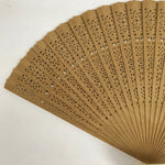 Chinese Carved Sandalwood Folding Fan Sensu Vtg Floral Cutout Beige Tassel 4D827