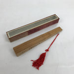 Chinese Carved Sandalwood Folding Fan Sensu Vtg Floral Cutout Red Tassel 4D821