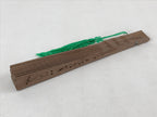 Chinese Carved Sandalwood Folding Fan Vtg Floral Green Tassel W/ Box 4D713
