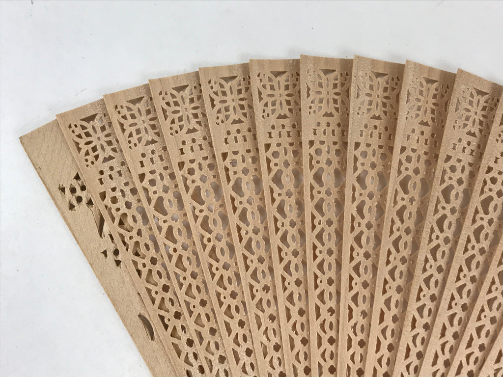 Chinese Carved Santal Wood Folding Fan Vtg Round Geometric Pink Tassel 4D715