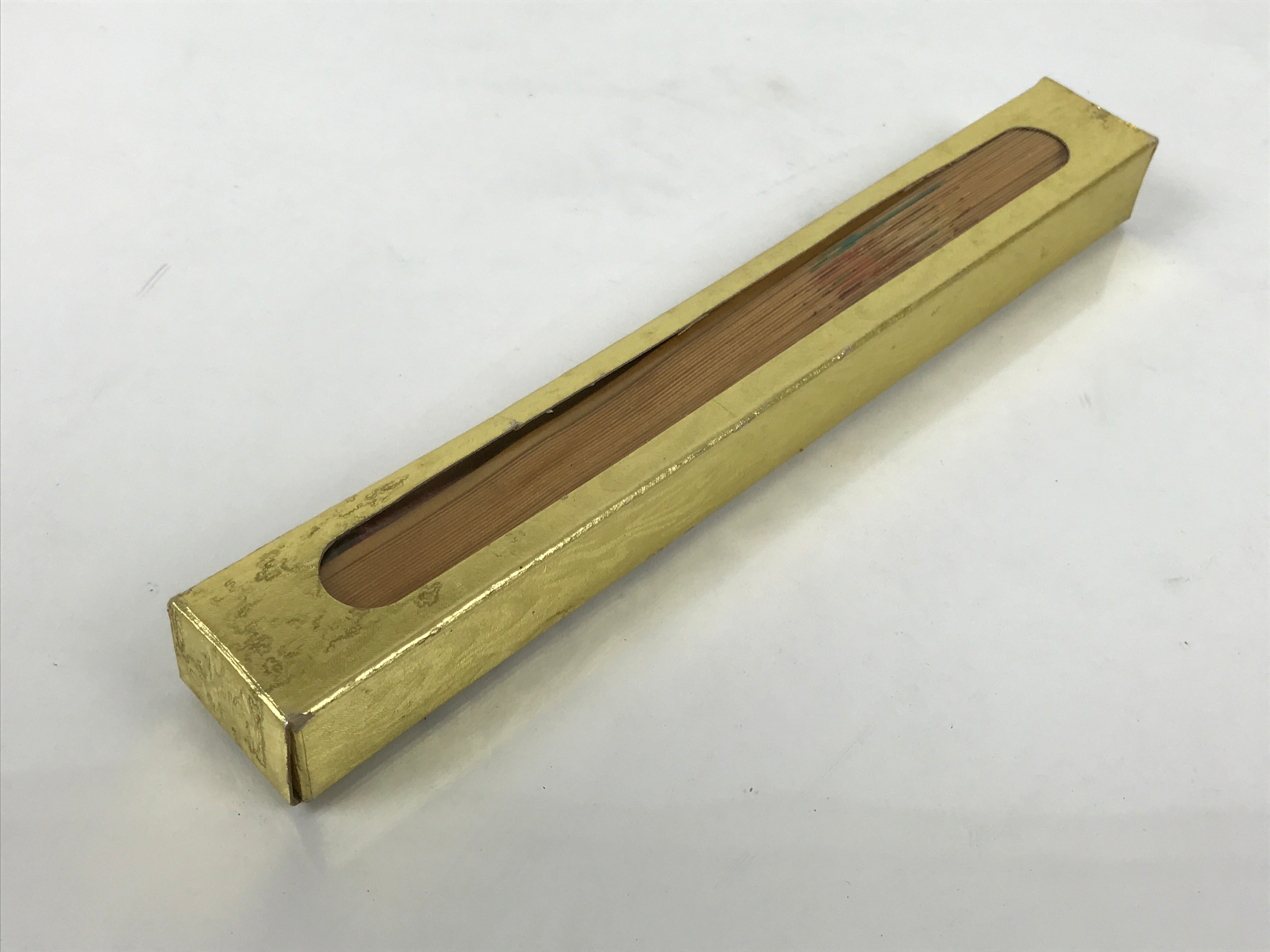 Chinese Folding Fan Sensu Vtg Beijing Opera Color Masks Sandalwood Boxed 4D924