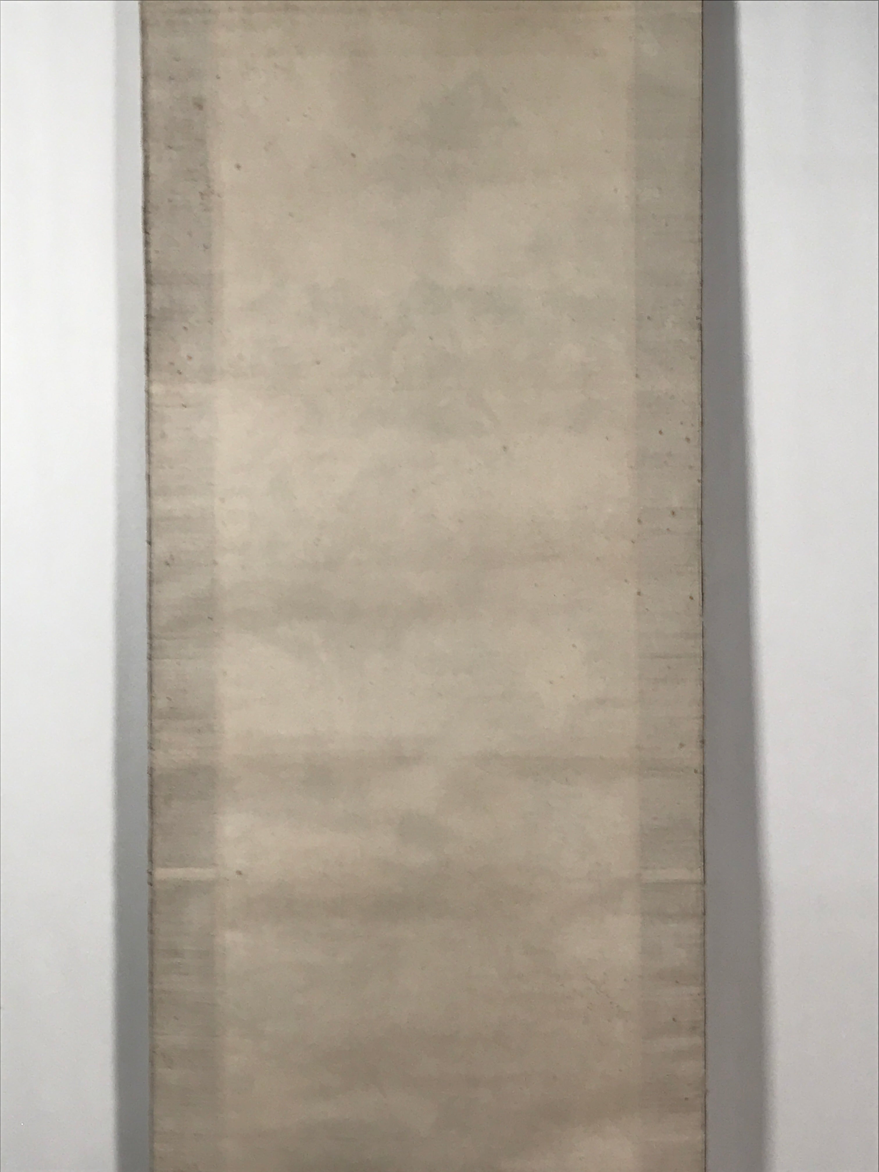 Chinese Hanging Scroll Kakejiku Vtg Mountain Tree River Houses Black KJ125