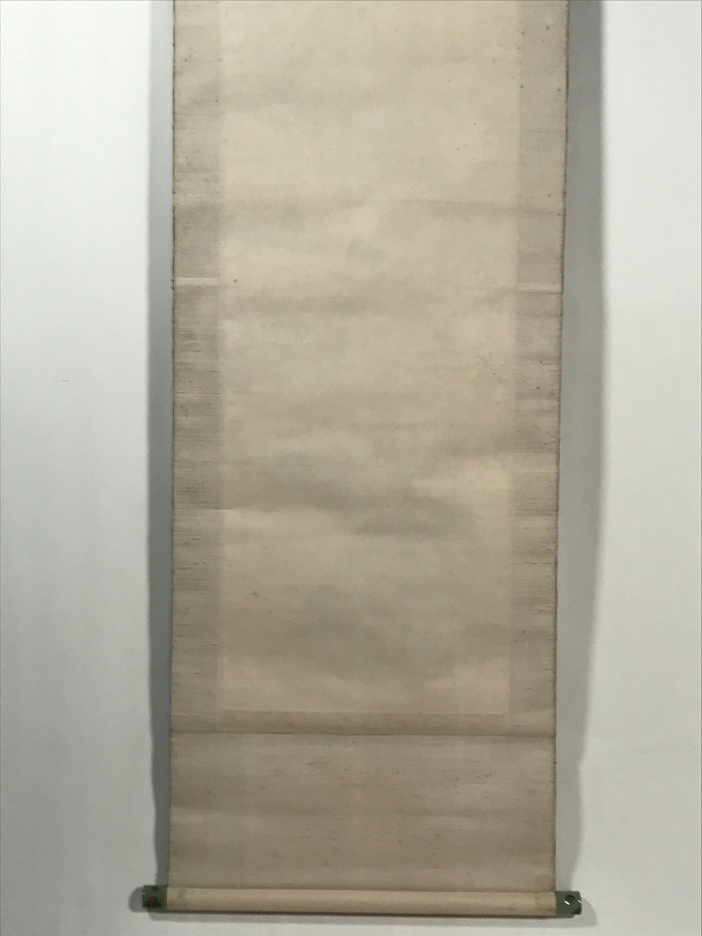 Chinese Hanging Scroll Kakejiku Vtg Mountain Tree River Houses Black KJ125
