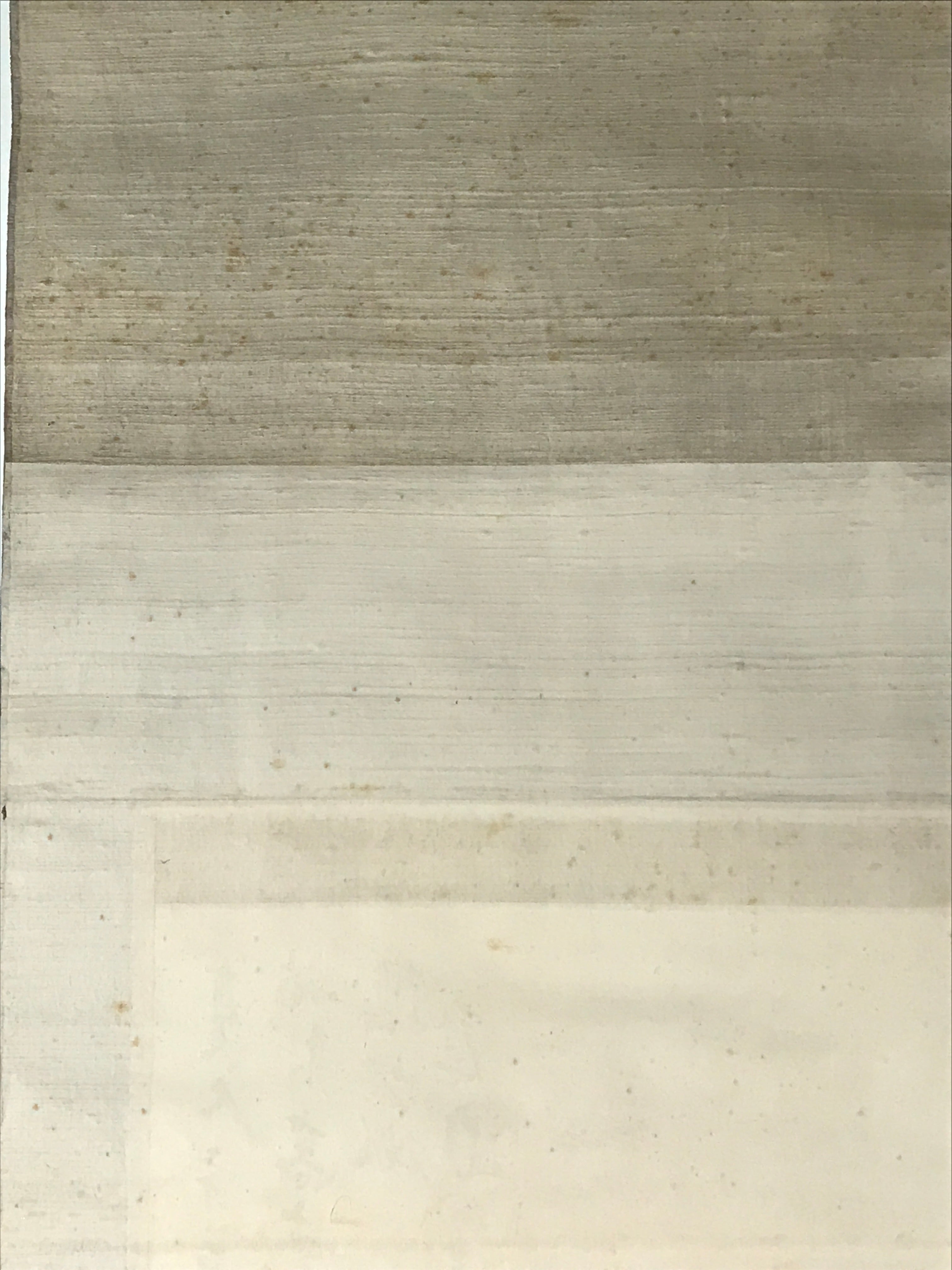 Chinese Hanging Scroll Kakejiku Vtg Mountain Tree River Houses Black KJ125