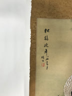 Chinese Hanging Scroll Vtg Kakejiku Tsuru Cranes Matsu Pine Trees Color KJ62