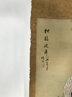 Chinese Hanging Scroll Vtg Kakejiku Tsuru Cranes Matsu Pine Trees Color KJ62