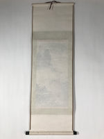 Chinese Hanging Scroll Vtg Kakejiku Winter Boat Landscape Ink Black White KJ69