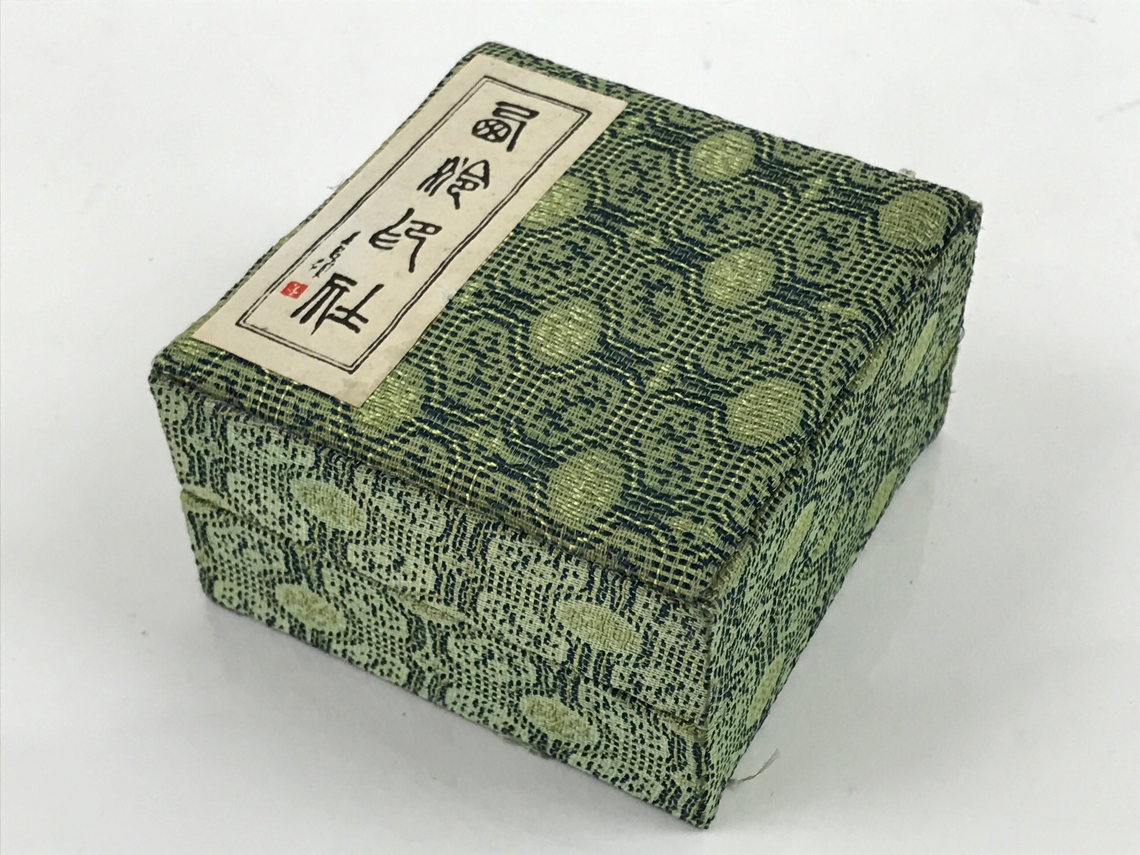 Chinese Hanko Ink Pad Case Vtg Porcelain Sometsuke Blue White Red Paste Box SZ62