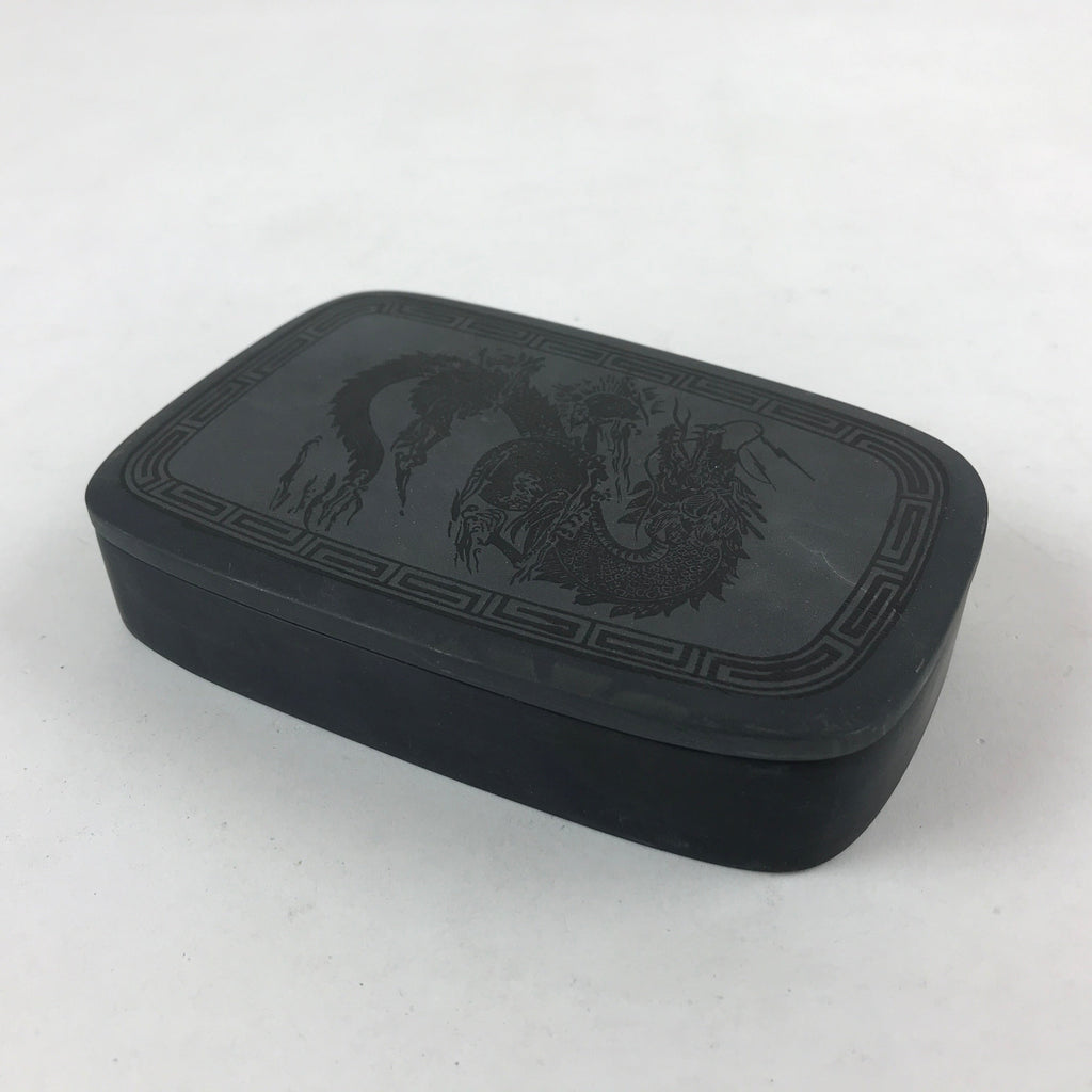 Dragon sculpture store Ink Stone Vintage Suzuri Sumi Grinder Calligraphy Shodo Japan