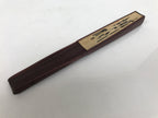 Chinese Paper Folding Fan Sensu Vtg Bamboo Lacquer Frame Bird Calligraphy 4D938