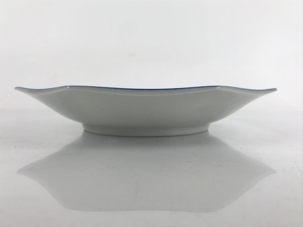 Chinese Porcelain Octagonal Plate Vtg Blue White Tang Children Butterfly PY791