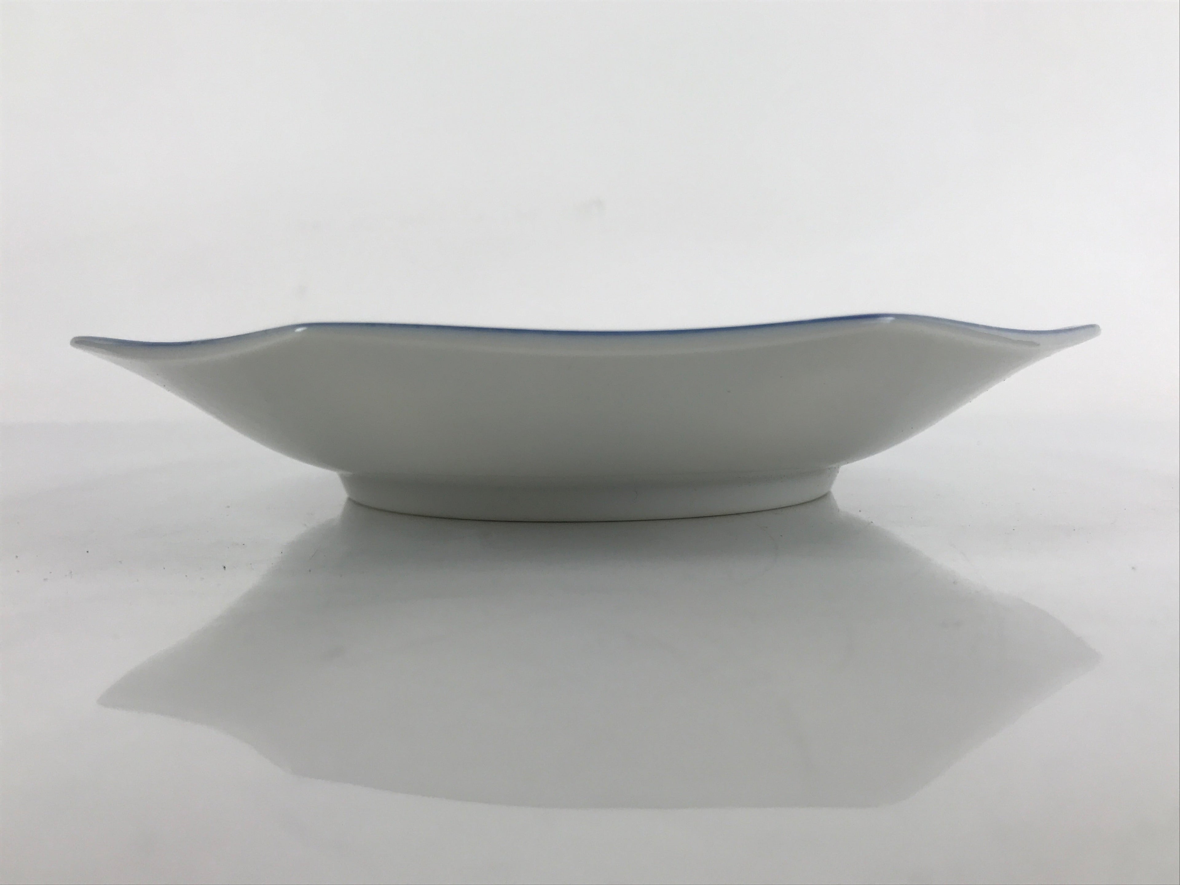 Chinese Porcelain Octagonal Plate Vtg Blue White Tang Children Butterfly PY791